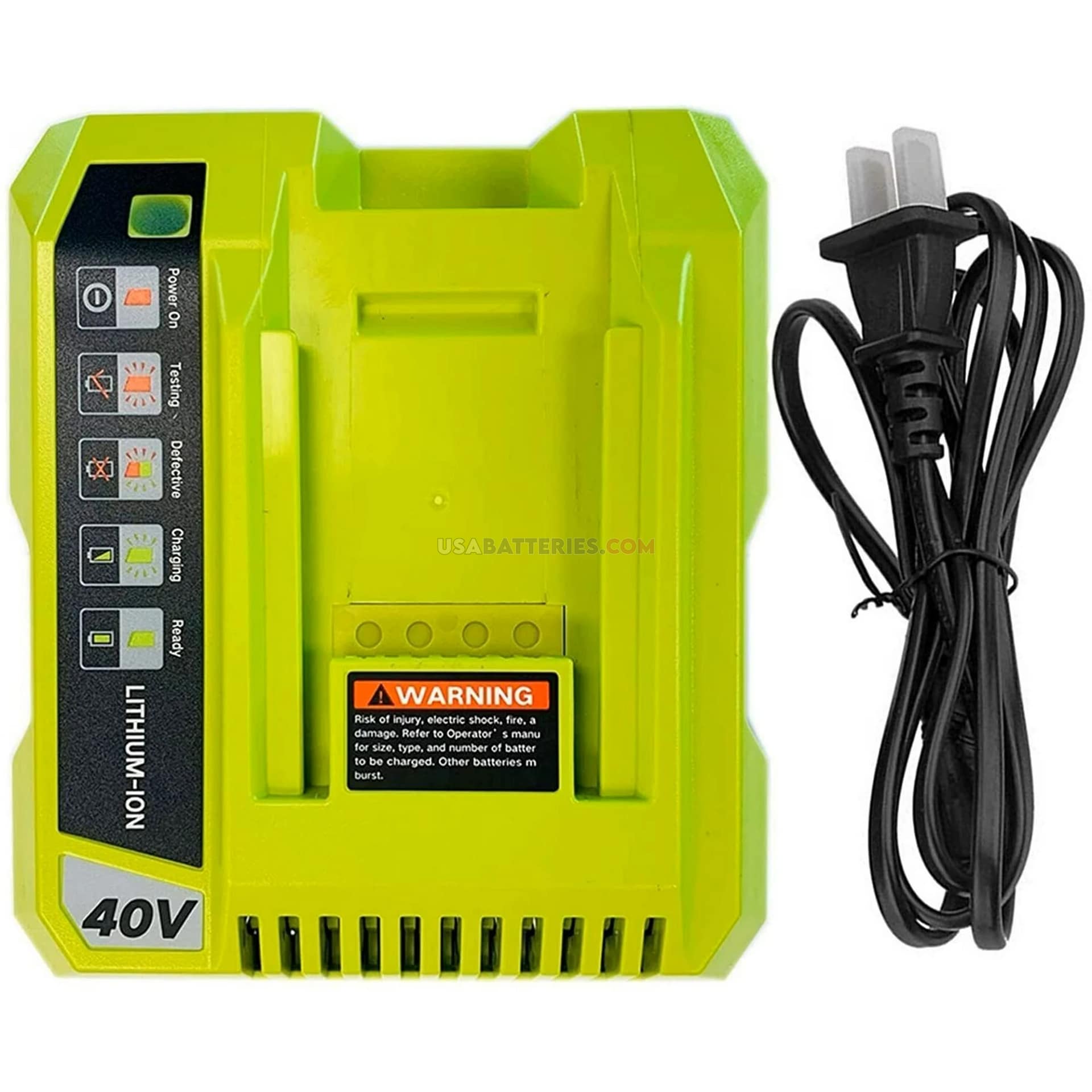 Ryobi 40V Lithium-Ion Rapid Battery Charger